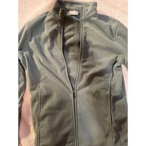 Nike Golf Fleece Jacket Men S Gray Zip Stand Collar Logo Embroidered Polyester